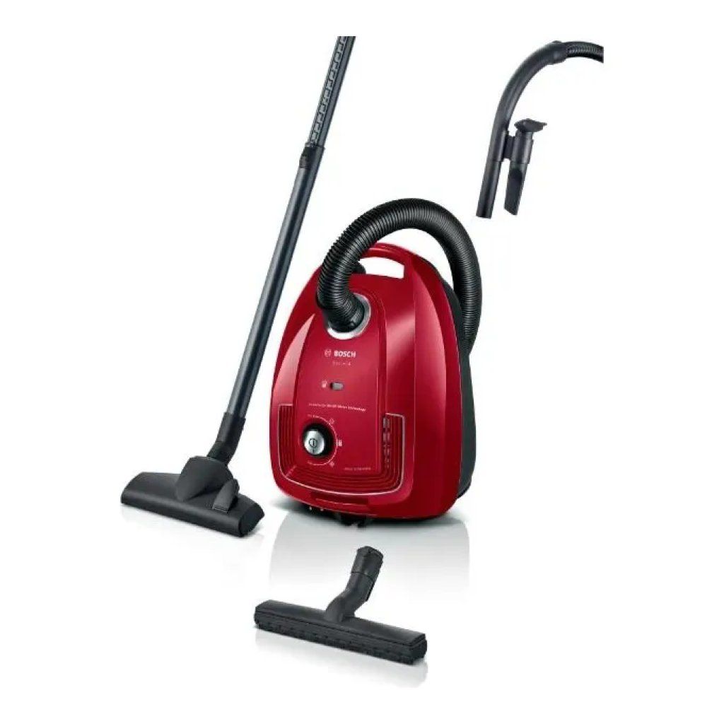 Bosch Serie 4 BGD38RD1H Aspirapolvere con Sacchetto, 600 W, 4 L, Rosso