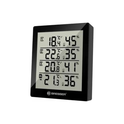 BRESSER Temeo Hygro Quadro – Termoigrometro con 3 sensori wireless BRESSER Temeo Hygro Quadro – Termoigrometro con 3 sensori wireless