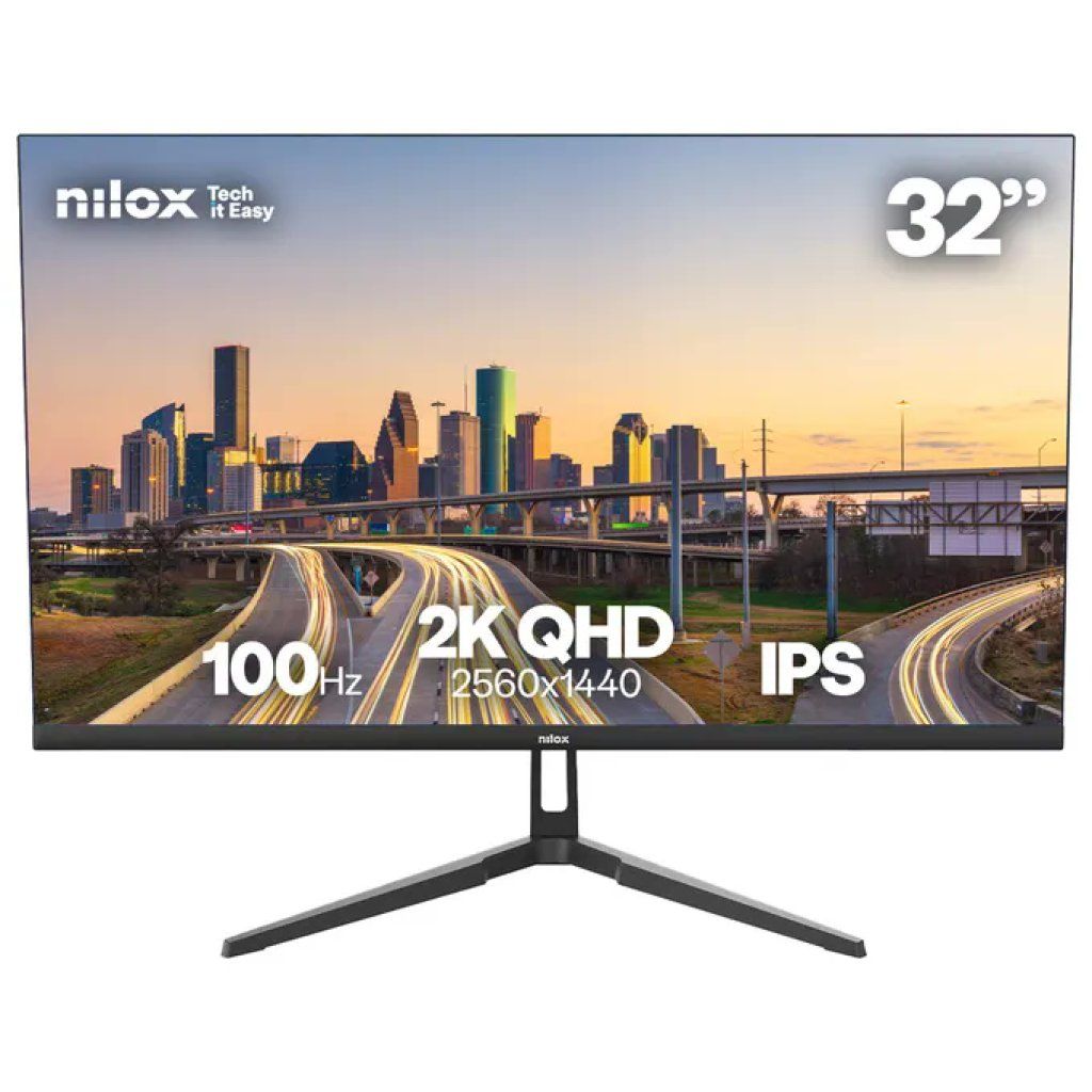 Nilox monitor 32 pollici IPS QHD 2560x1440, 120 Hz, 4 ms, HDMI, DisplayPort, FreeSync, VESA, nero Nilox monitor 32 pollici IPS QHD 2560x1440, 120 Hz, 4 ms, HDMI, DisplayPort, FreeSync, VESA, nero