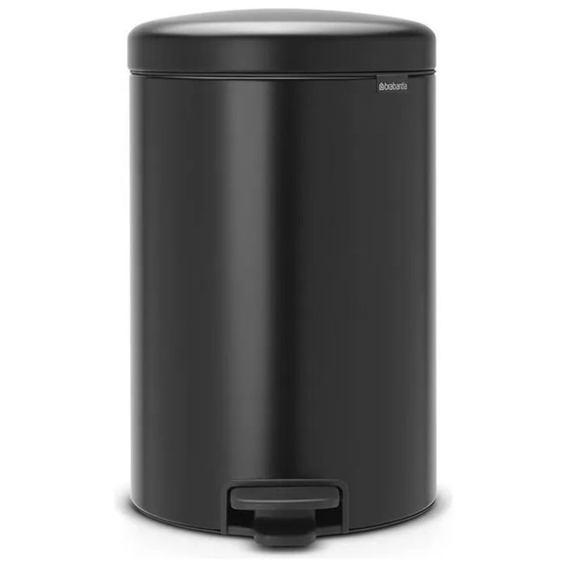 Brabantia NewIcon Pattumiera a Pedale 20 L – Acciaio Matt Black