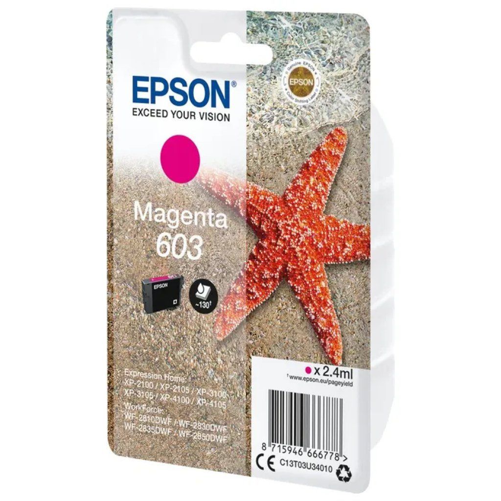 Epson 603 Stella Marina C13T03U34020 Cartuccia Originale Magenta