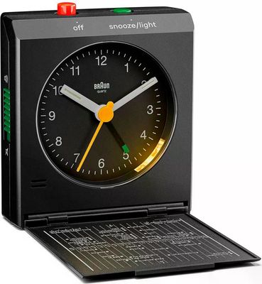 Braun BC 05 B Sveglia Analogica da Viaggio Nera