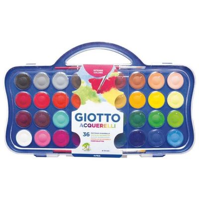 Giotto Acquerelli in Pastiglie, 36 Colori Assortiti