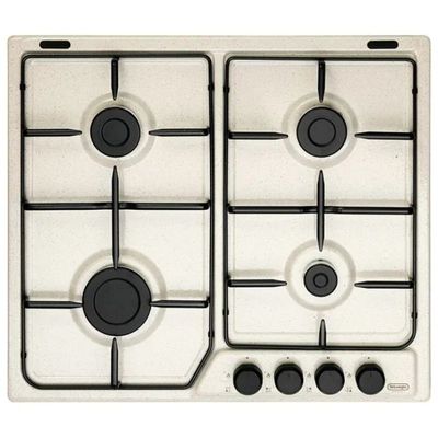 DELONGHI De’Longhi FFS 46 ASV Family – Piano cottura a gas da incasso, 60 cm, 4 fuochi, avena DELONGHI De’Longhi FFS 46 ASV Family – Piano cottura a gas da incasso, 60 cm, 4 fuochi, avena