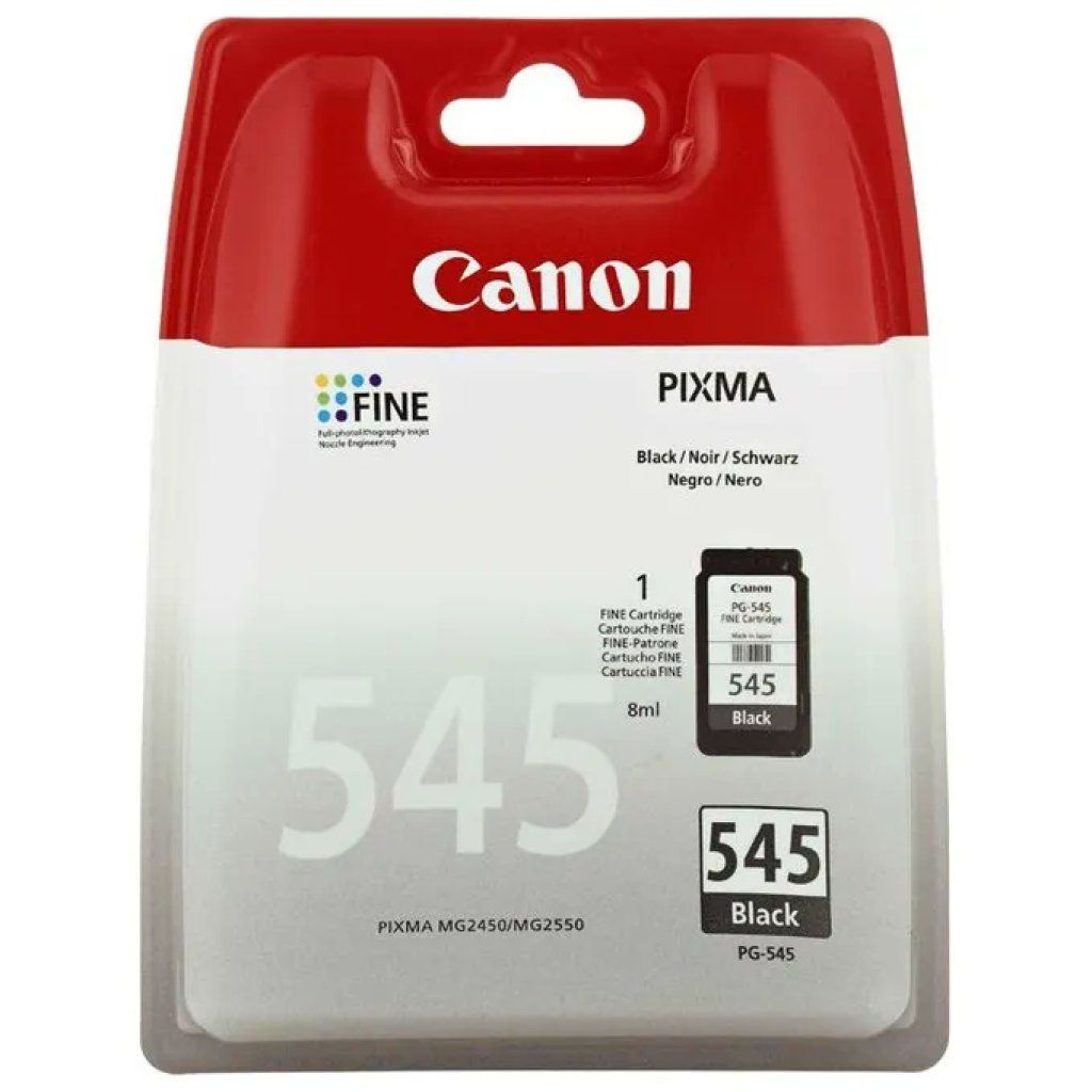 Canon PG-545 Cartuccia Inkjet Nera a Pigmenti, 8 ml Canon PG-545 Cartuccia Inkjet Nera a Pigmenti, 8 ml