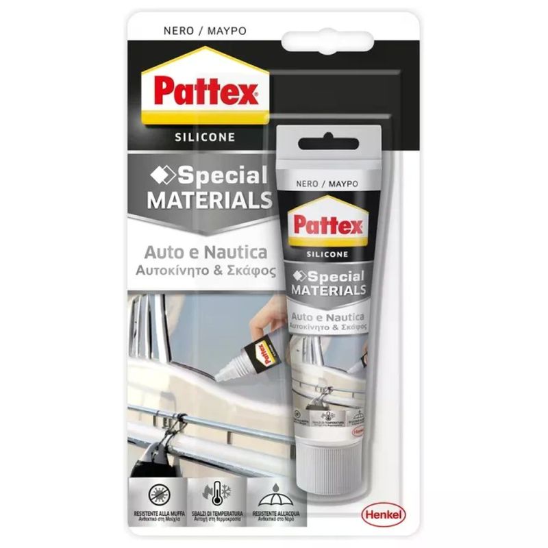Pattex Silicone Nero Auto e Nautica 50 ml