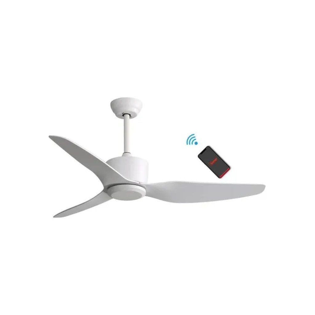 Bimar VSP1320 Ventilatore da soffitto Wi-Fi, 132 cm, motore DC e luce LED, bianco