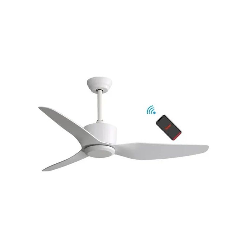 Bimar VSP1320 Ventilatore da soffitto Wi-Fi, 132 cm, motore DC e luce LED, bianco
