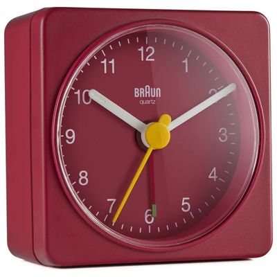 Braun BC 02 R Sveglia Analogica al Quarzo Rossa