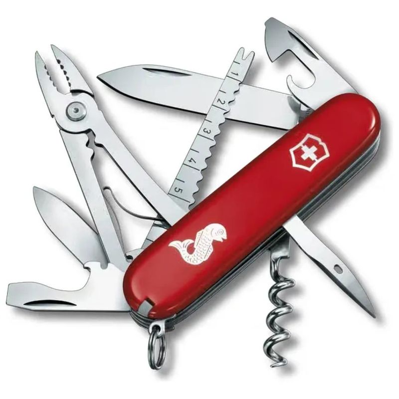 Victorinox Angler 1.3653.72 – Coltellino svizzero, 19 funzioni, rosso