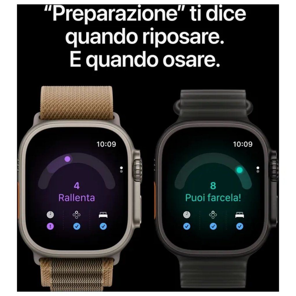 Apple Watch Ultra 4 GPS + Cellular 49 mm in titanio con Trail Loop Sabbia