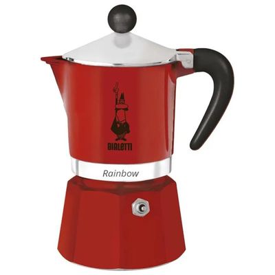 Bialetti Rainbow Moka Rossa per 6 Tazze