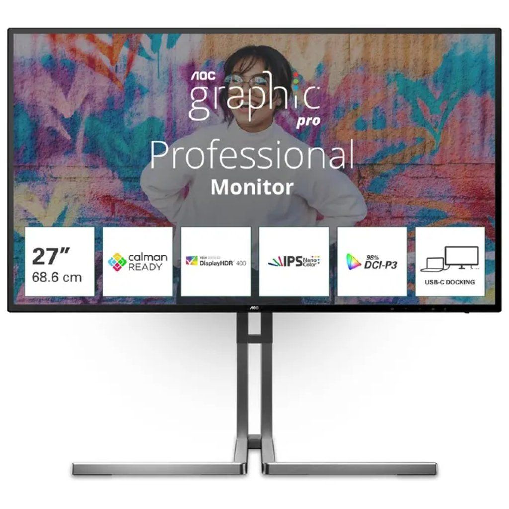 AOC Monitor AOC U27U3CV 27" UHD 4K Nano IPS HDR400