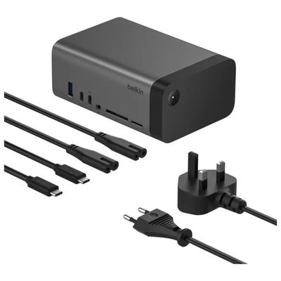 Belkin Connect INC020KQSGY Docking Station USB-C 11 porte, 8K e triplo display, grigio Belkin Connect INC020KQSGY Docking Station USB-C 11 porte, 8K e triplo display, grigio