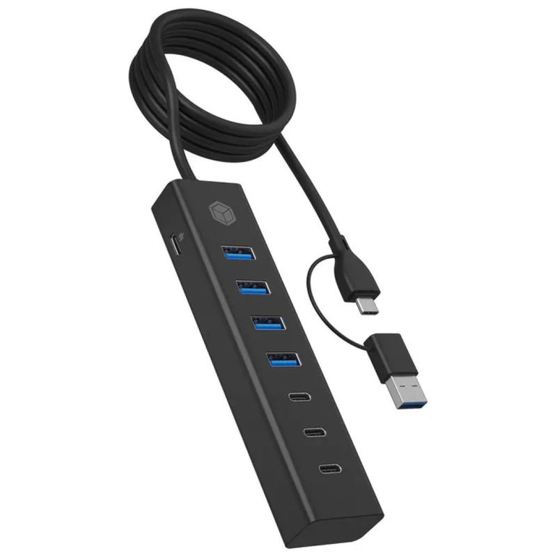 ICY BOX IB-HUB1737-C3 Hub USB 7 porte USB-A e USB-C