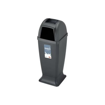 Stefanplast Diablo Cestino con Posacenere 50 L Antracite Stefanplast Diablo Cestino con Posacenere 50 L Antracite