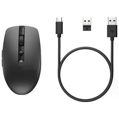 HP 710 Mouse wireless ricaricabile, 3000 DPI, 7 tasti, nero HP 710 Mouse wireless ricaricabile, 3000 DPI, 7 tasti, nero