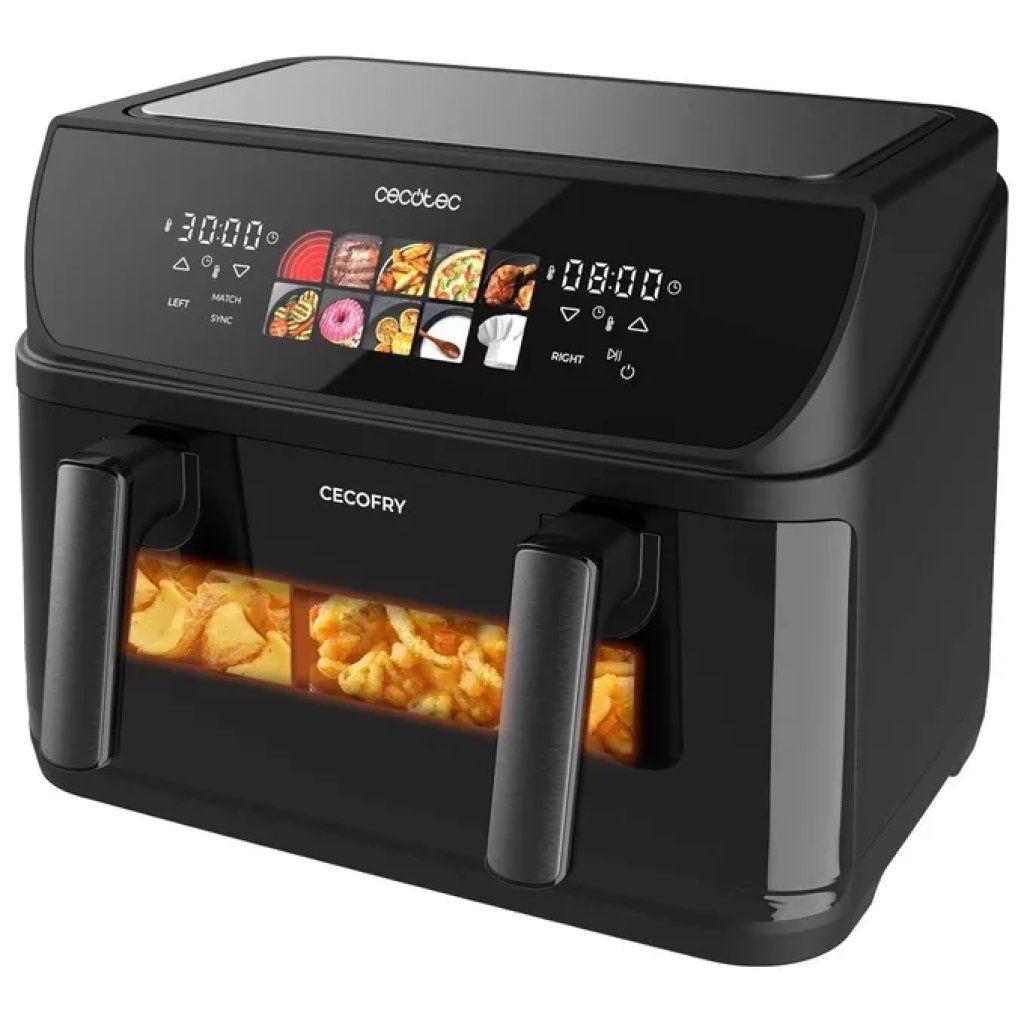 Cecotec Cecofry&Grill Duoheat 10000 – Friggitrice ad Aria 10 L, 2800 W