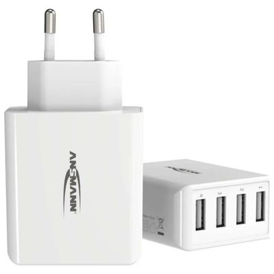 Ansmann Home HC430 Caricatore USB a 4 porte, 30 W, 3000 mA, bianco