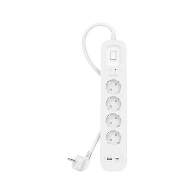 Belkin SRB001VF2M-V2 Multipresa con protezione da sovratensioni, 4 prese, USB-C e USB-A, cavo 2 m, bianca