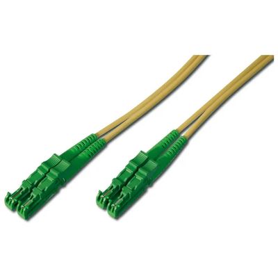 EQUIP Cavo fibra ottica OS2 E-2000 APC duplex, 0,5 m, LSZH giallo