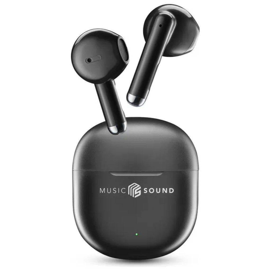 BREEZE Music Sound Breeze Auricolari Bluetooth TWS In-Ear, Touch Control, Autonomia fino a 20 ore, Nero