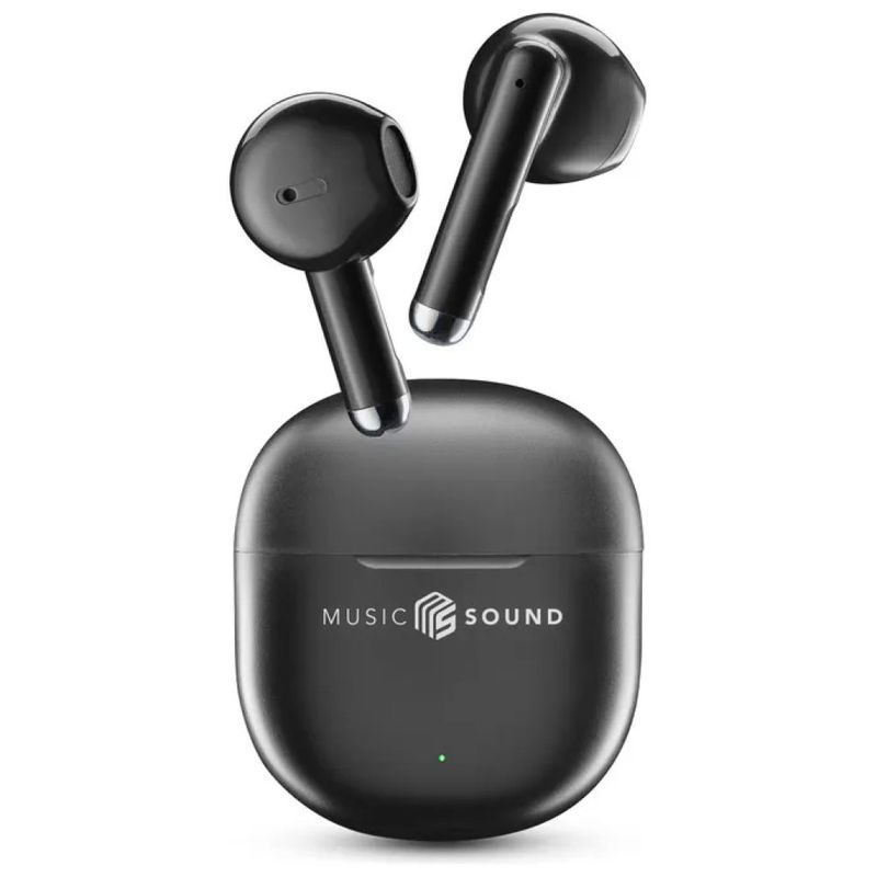 BREEZE Music Sound Breeze Auricolari Bluetooth TWS In-Ear, Touch Control, Autonomia fino a 20 ore, Nero