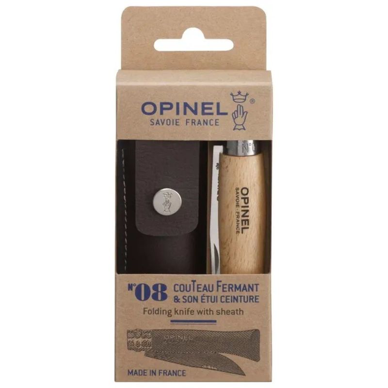 Opinel N°8 Traditional – Coltello Pieghevole con Fodero