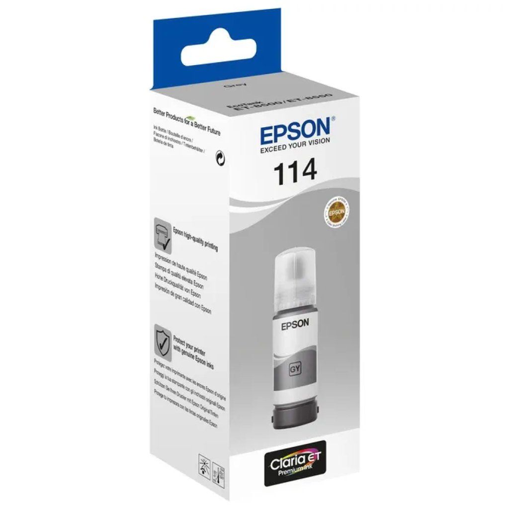 Epson C13T07B540 EcoTank 114 Flacone Inchiostro Pigmento 70 ml 6200 Pagine Compatibile ET-8500 ET
