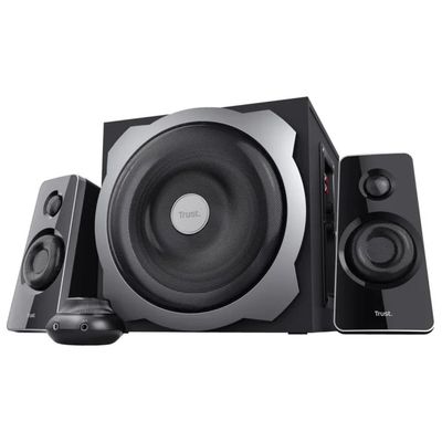 Trust Tytan 2.1 Set di Altoparlanti 60 W con Subwoofer in Legno e Telecomando Trust Tytan 2.1 Set di Altoparlanti 60 W con Subwoofer in Legno e Telecomando