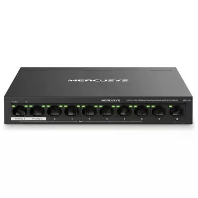 Mercusys MS110P Switch Fast Ethernet PoE+ a 10 Porte Mercusys MS110P Switch Fast Ethernet PoE+ a 10 Porte
