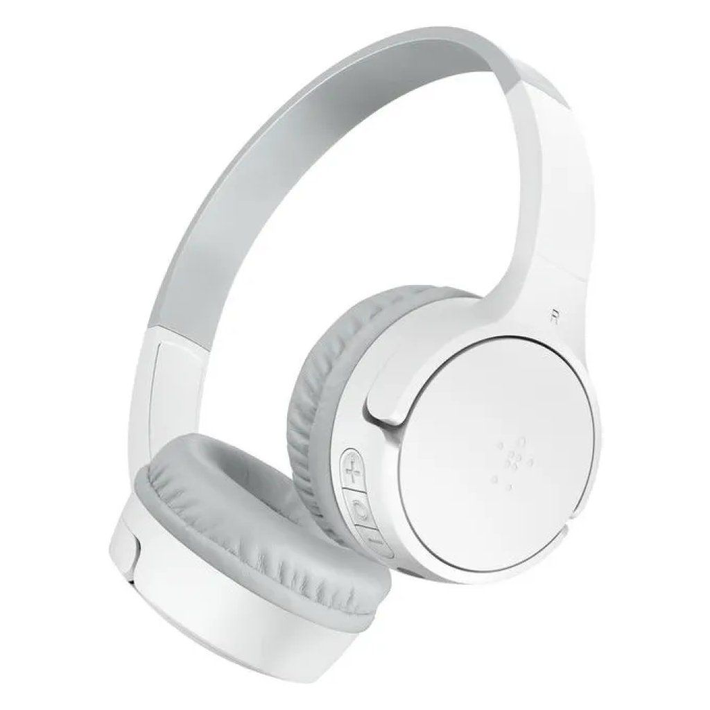 Belkin SoundForm Mini AUD002btWTV3 – Cuffie wireless per bambini, Bluetooth 5.3, 30 ore, bianco