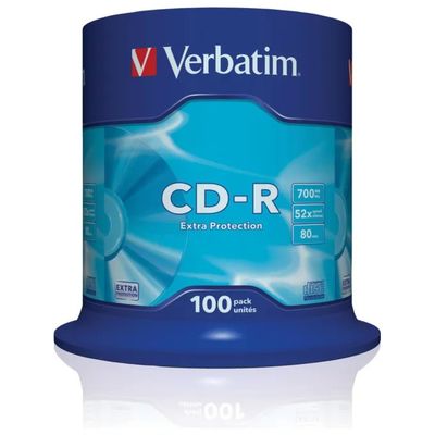Verbatim CD-R Extra Protection 700 MB 52x, spindle da 100