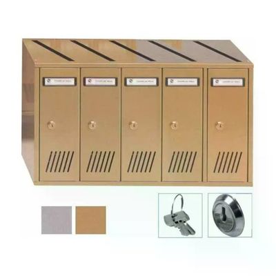 Silmec SC7V Casellario Postale Verticale a 5 Scomparti, Bronzo
