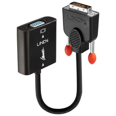Lindy 38189 Adattatore da DVI-D a VGA, 1920×1200, cavo da 10 cm