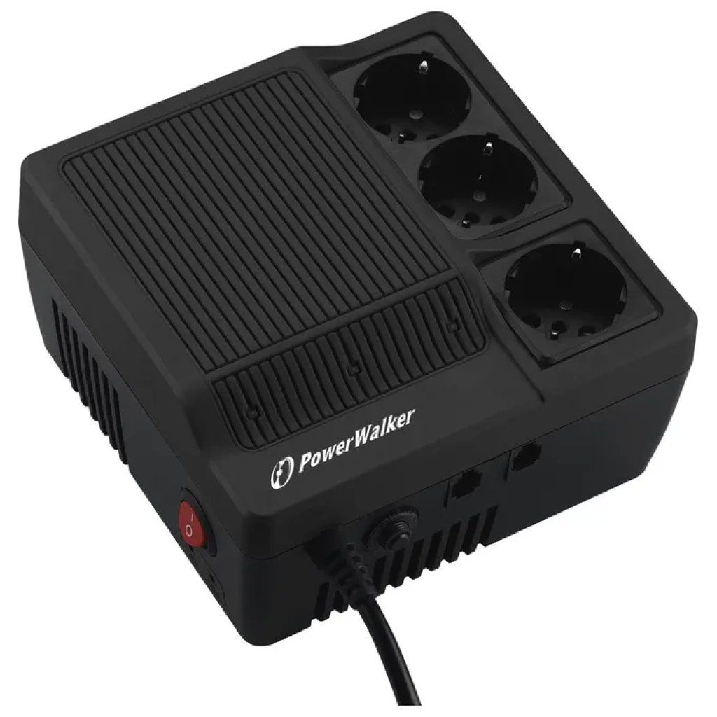 PowerWalker AVR 600 – Stabilizzatore di tensione 600 VA, 360 W, 3 prese Schuko PowerWalker AVR 600 – Stabilizzatore di tensione 600 VA, 360 W, 3 prese Schuko