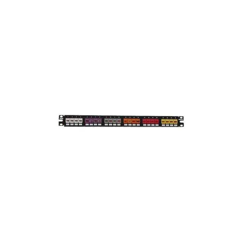 Panduit CPP24FMWBLY – Pannello di permutazione 24 porte RJ45, 1U, nero
