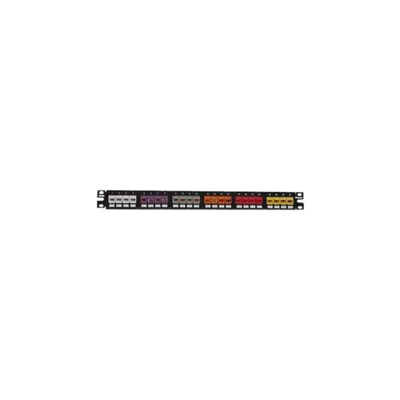 Panduit CPP24FMWBLY – Pannello di permutazione 24 porte RJ45, 1U, nero