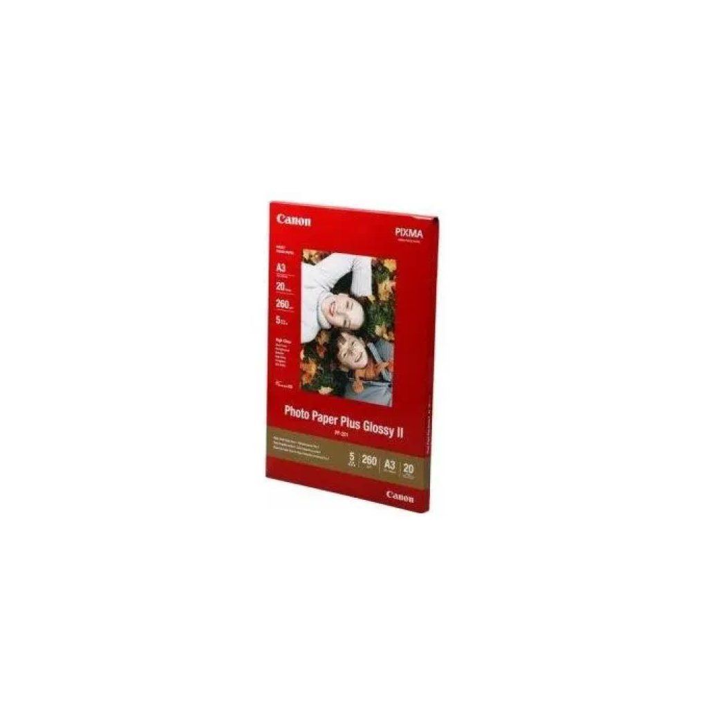 Canon PP-201 Plus Glossy II Carta Fotografica Lucida A3, 20 Fogli, 275 g/m²