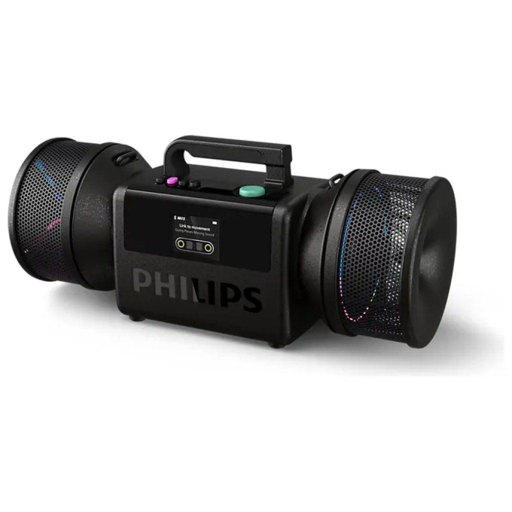 Philips The Tube TAMS80B/00 – Altoparlante Bluetooth stereo 140 W, IP67, nero