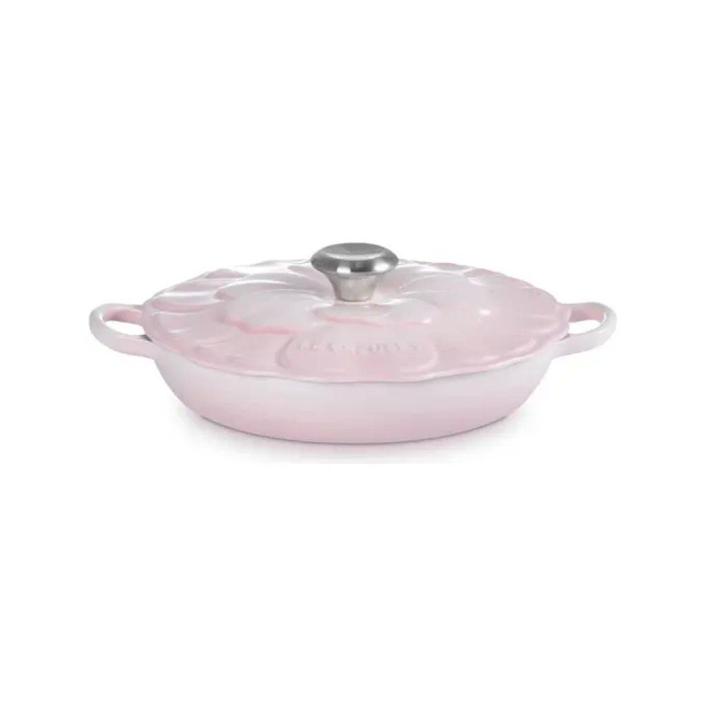 Le Creuset Pétalo – Casseruola bassa in ghisa smaltata 2,2 L, Rosa Palo Le Creuset Pétalo – Casseruola bassa in ghisa smaltata 2,2 L, Rosa Palo