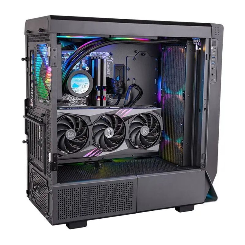 Thermaltake AW420 Kit di raffreddamento a liquido AIO 420 mm, nero
