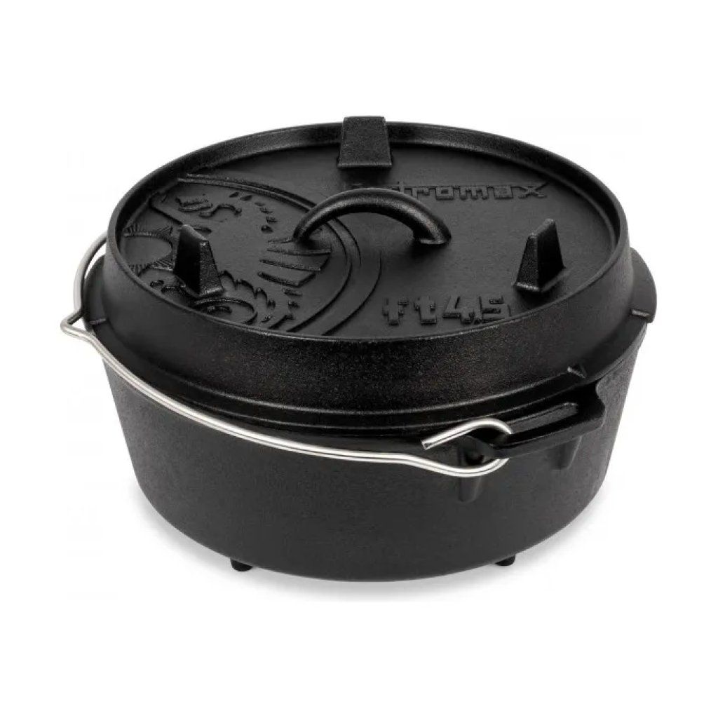 Petromax FT4.5 Forno Olandese in Ghisa da 3,5 L con Coperchio e Tre Gambe Petromax FT4.5 Forno Olandese in Ghisa da 3,5 L con Coperchio e Tre Gambe