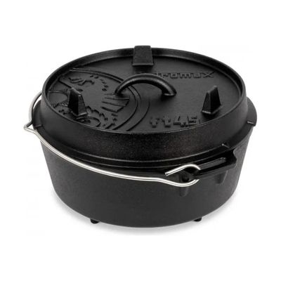 Petromax FT4.5 Forno Olandese in Ghisa da 3,5 L con Coperchio e Tre Gambe