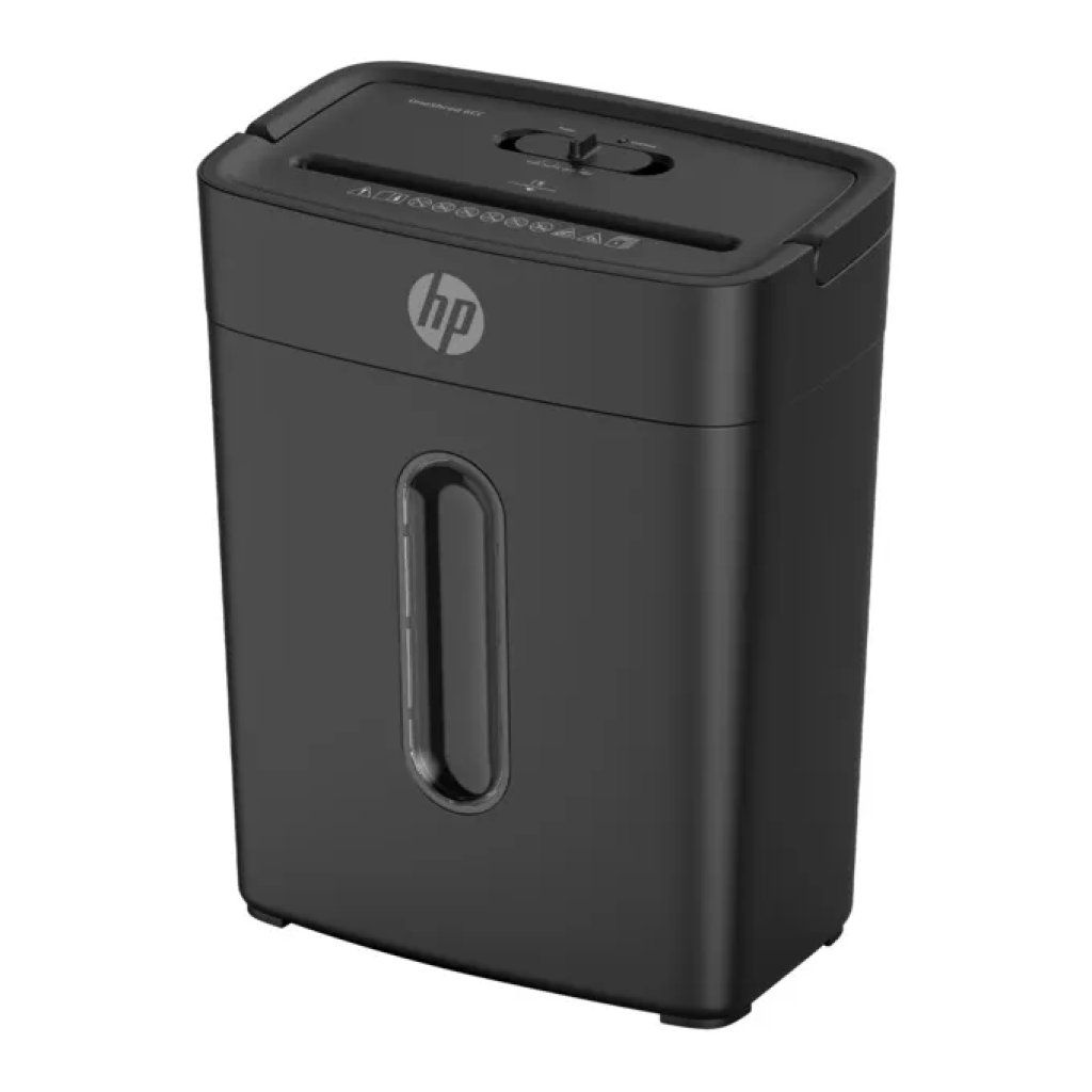 HP One Shred 6CC Distruggidocumenti a Particelle, 6 Fogli, 14 L, Nero