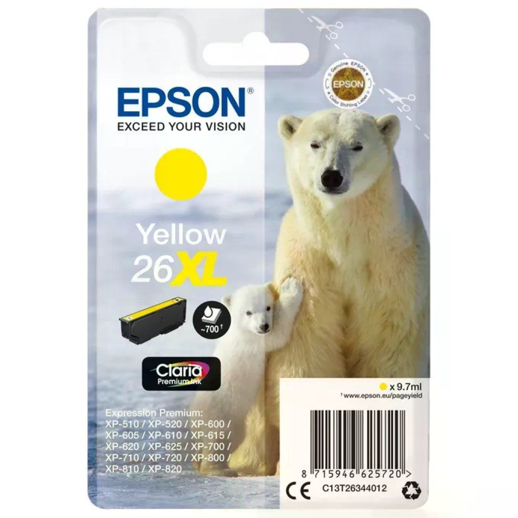Epson Cartuccia Epson 26XL Polar Bear Giallo Originale
