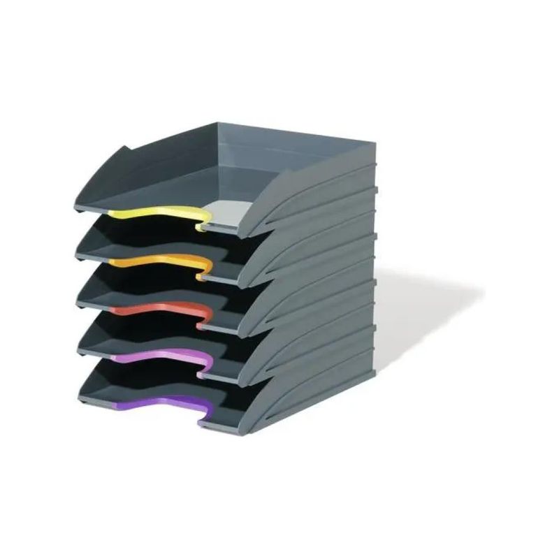 Durable VARICOLOR 770557 – Set di 5 vaschette portadocumenti A4/C4