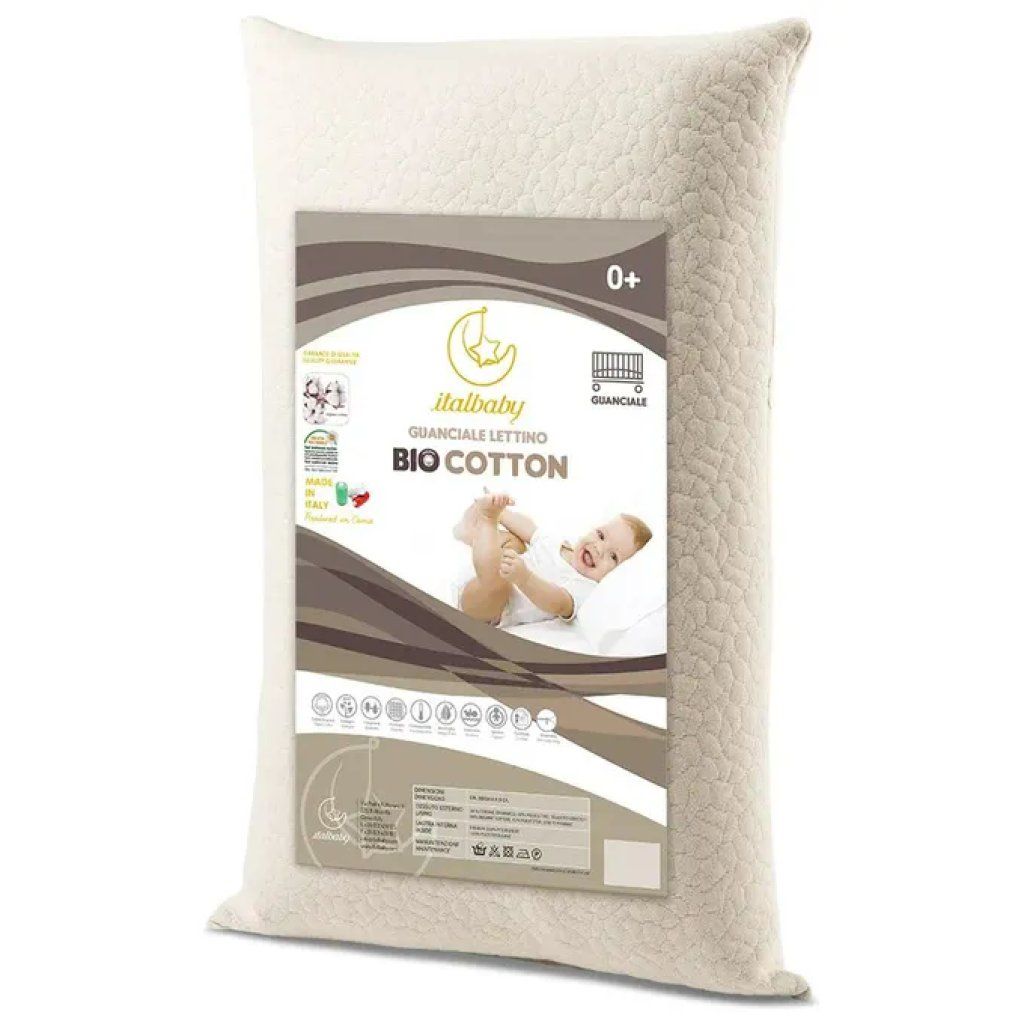 Italbaby Bio Cotton Guanciale per Lettino 40 × 60 cm