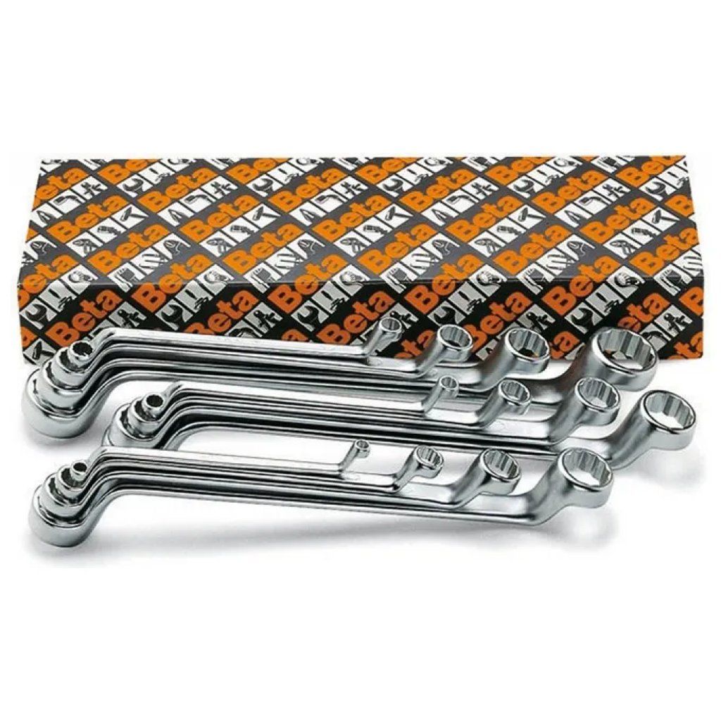 BETA 90/S8 Set di 8 Chiavi Poligonali Doppie Curve, 6x7–20x22 mm