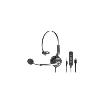 Hamlet HHEADM-CJM Cuffia Business Monoaurale USB-C e Jack